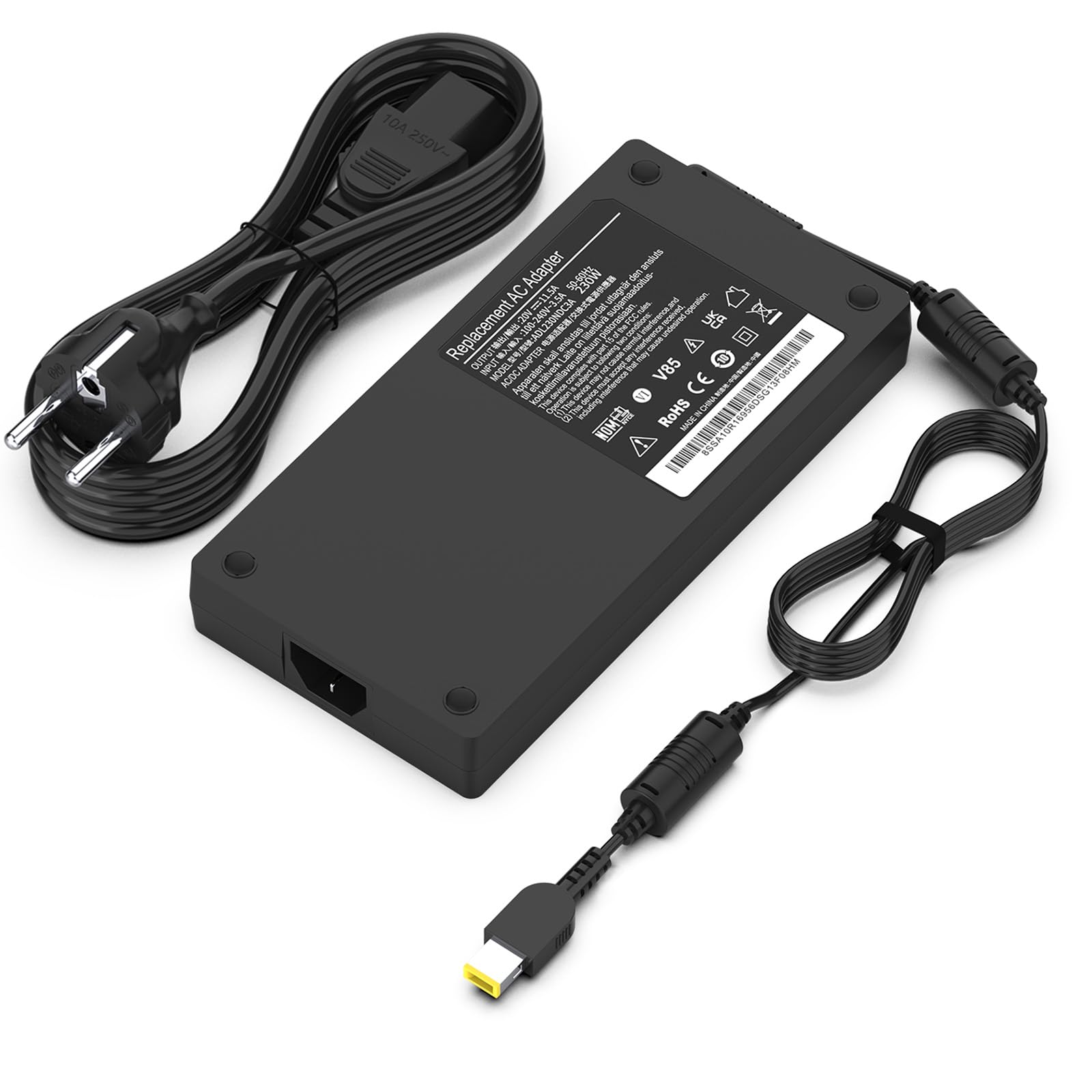 230W Ladekabel Laptop USB Netzteil Kompatibel mit Lenovo Legion 5 7 5P C7 Y520 Y540 Y545 Y740 Y730 Y900 Y910 Y920 Y7000 ThinkPad P50 P51 P52 P53 P70 P71 P72 P73 ADL230NLC3A 20V 11,5A Ladegerät