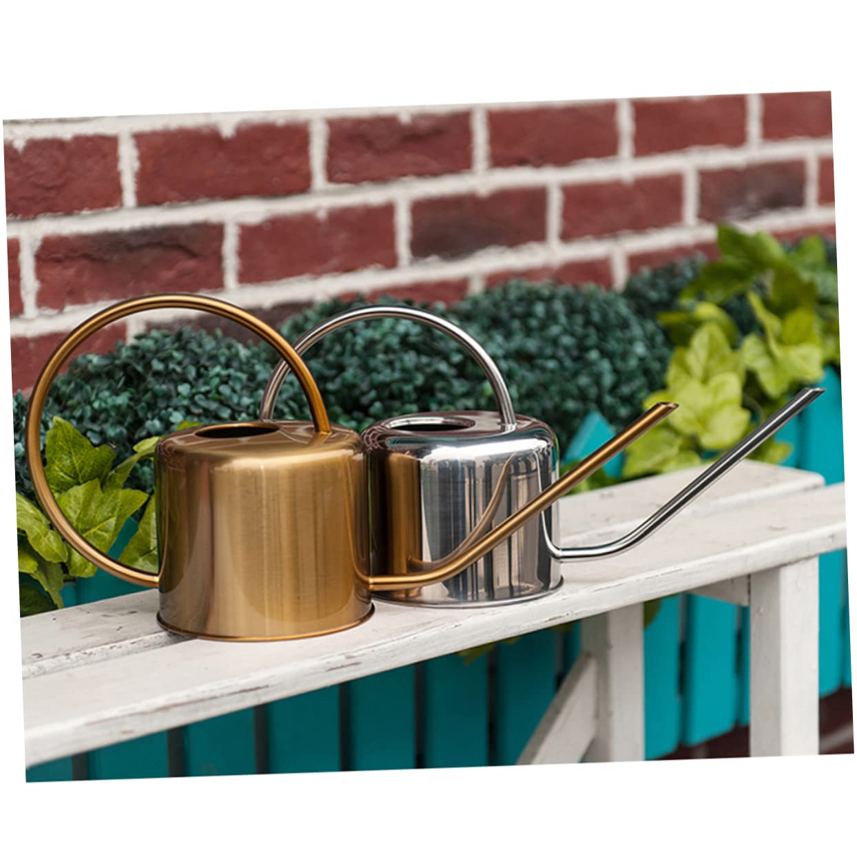 Regadera de Jardinería 1. 3 L Acero Inoxidable Boquilla Larga