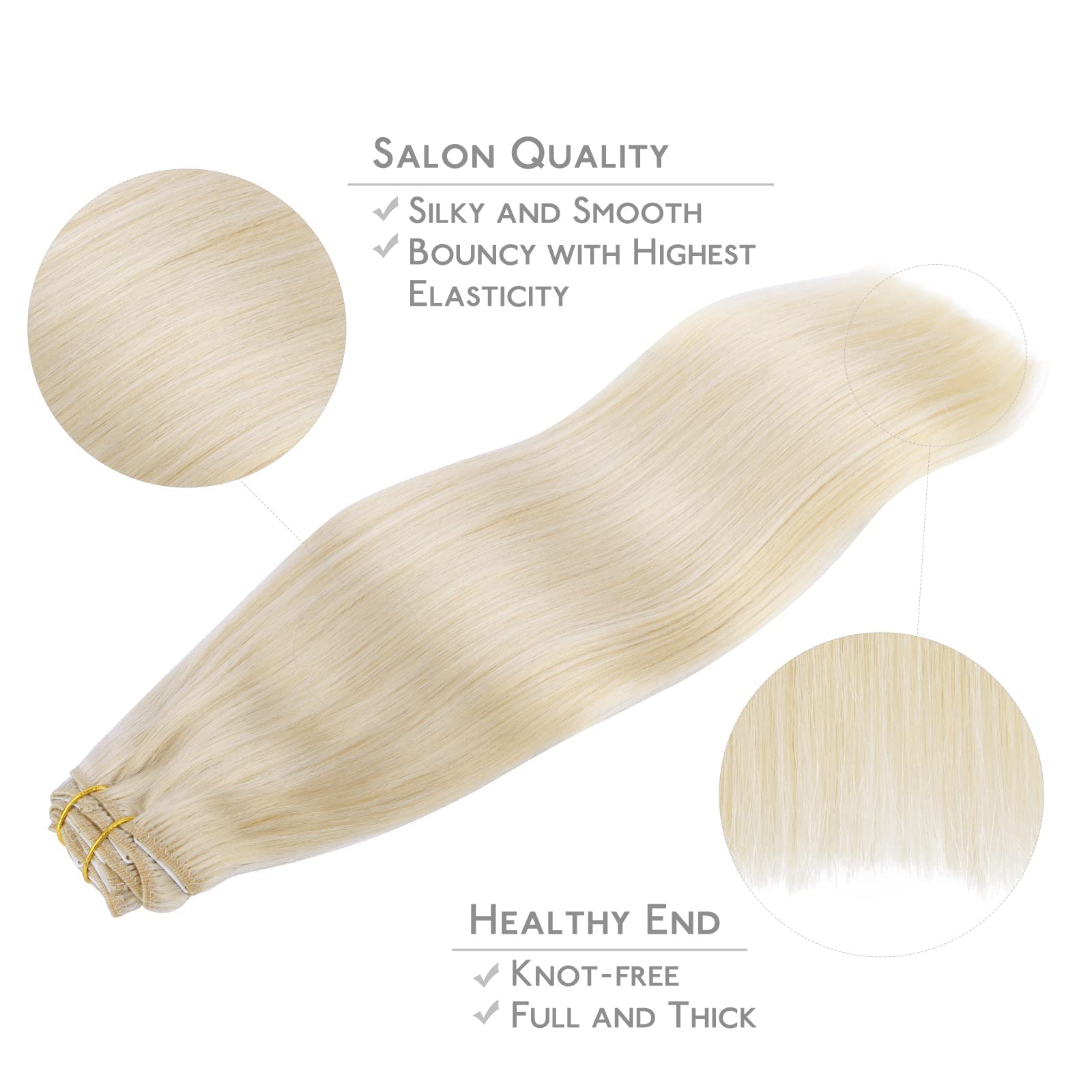 WENNALIFE Clip in Hair Extensions Human Hair 16 Inch 120g 7pcs Dark Brown Hair Extensions Clip in for Women Real Human Hair Double Weft Rallonge Cheveux Humain Extension Real Hair Extensions — view 235
