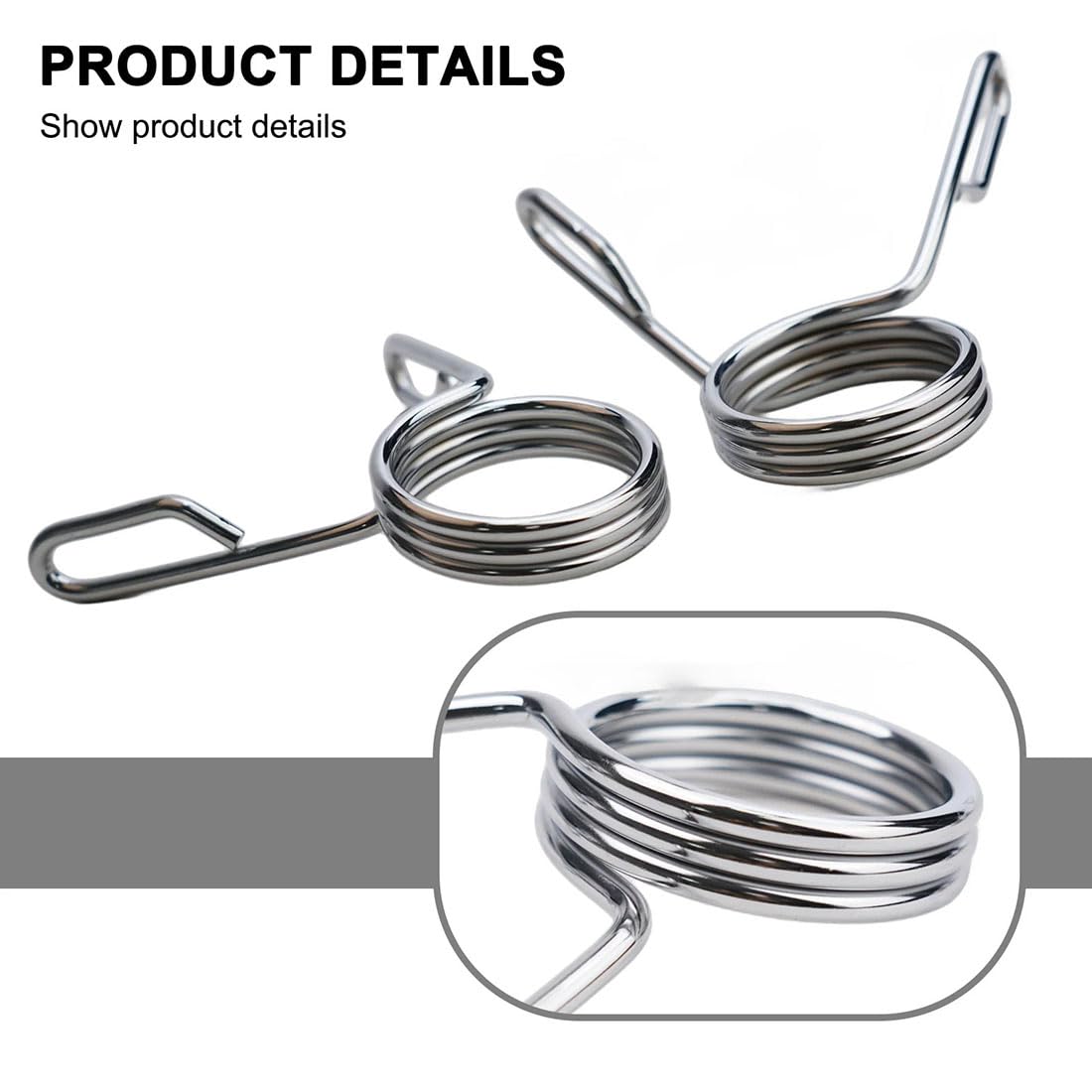 Abrazaderas Olimpicas Abrazaderas De Resorte Para Mancuernas Diámetro  25mm, Acero Resistente Fitness Y Levantamiento De Pesas Bloqueo Barra