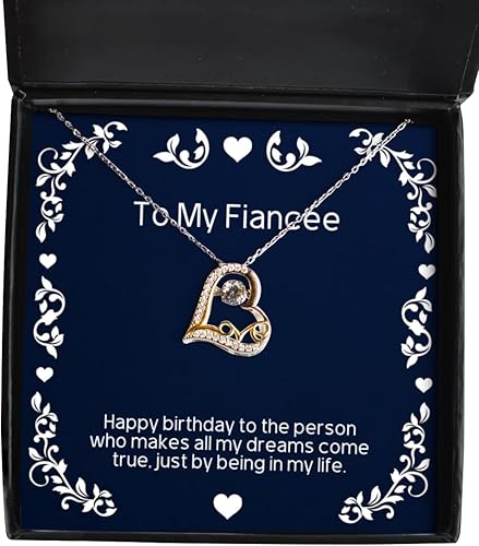Happy birthday to the person who makes all my dreams come,. Fiancee Love Dancing Necklace, Sarcastic Fiancee Gifts, Jewelry For , Funny fiancee