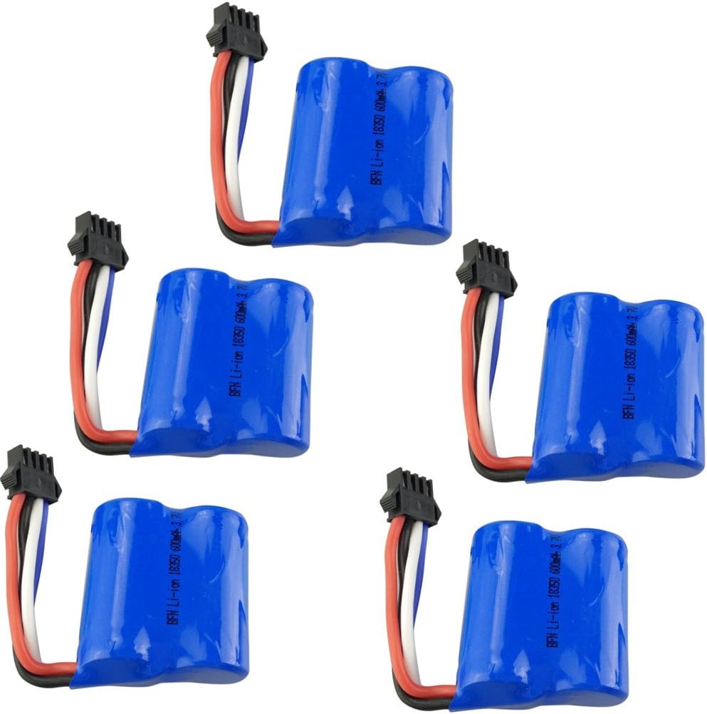 sea jump 5PCS 3.7V 600mah Li Battery for UDI001 UDI008 RC Boat Spare Parts Remote Control Speedboat Lithium Battery