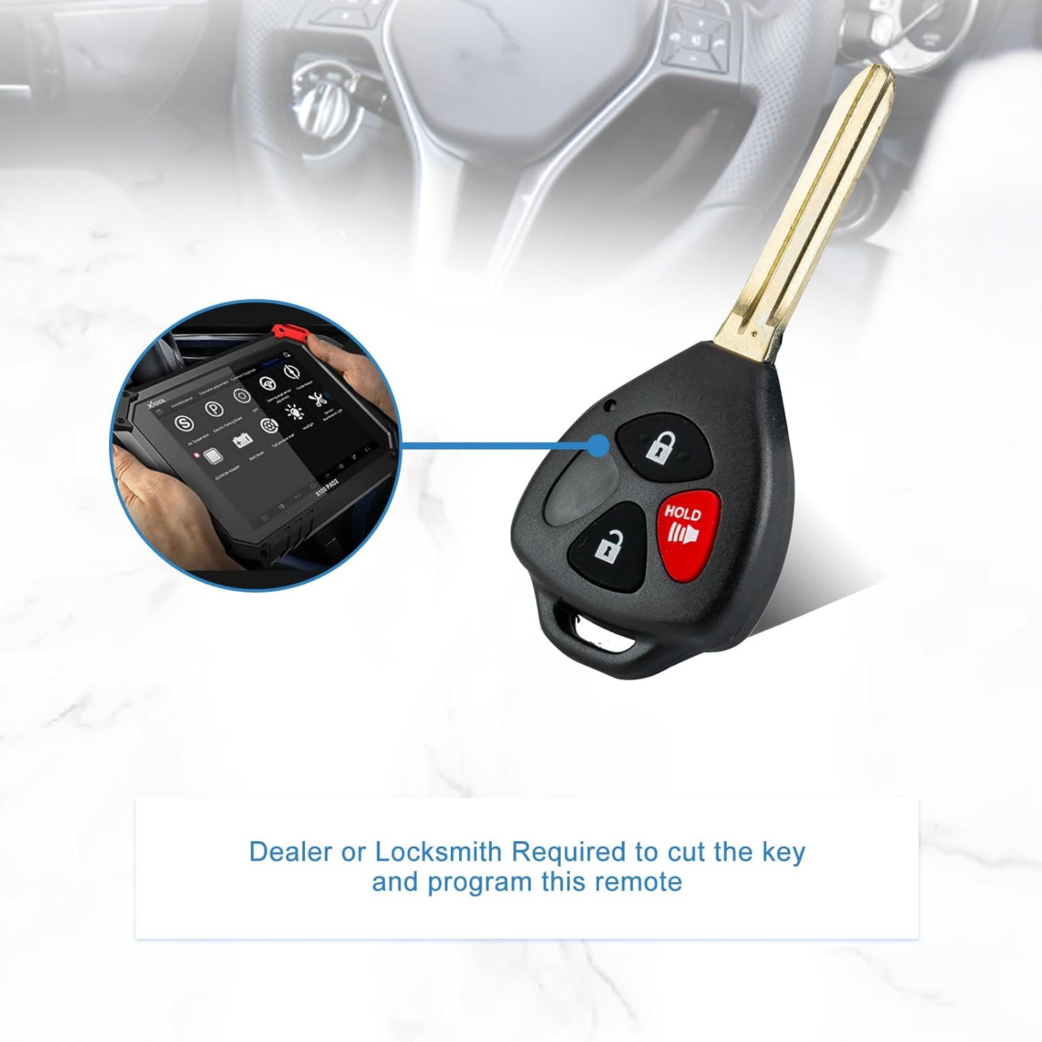 Car Key Fob Keyless Entry Remote Replacement for 2007-2010 Toyota Yaris 3 BTN MOZB41TG (2)