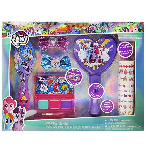 TownleyGirl My Little Pony Hair and Makeup Set, with Bonus Light Up Mirror