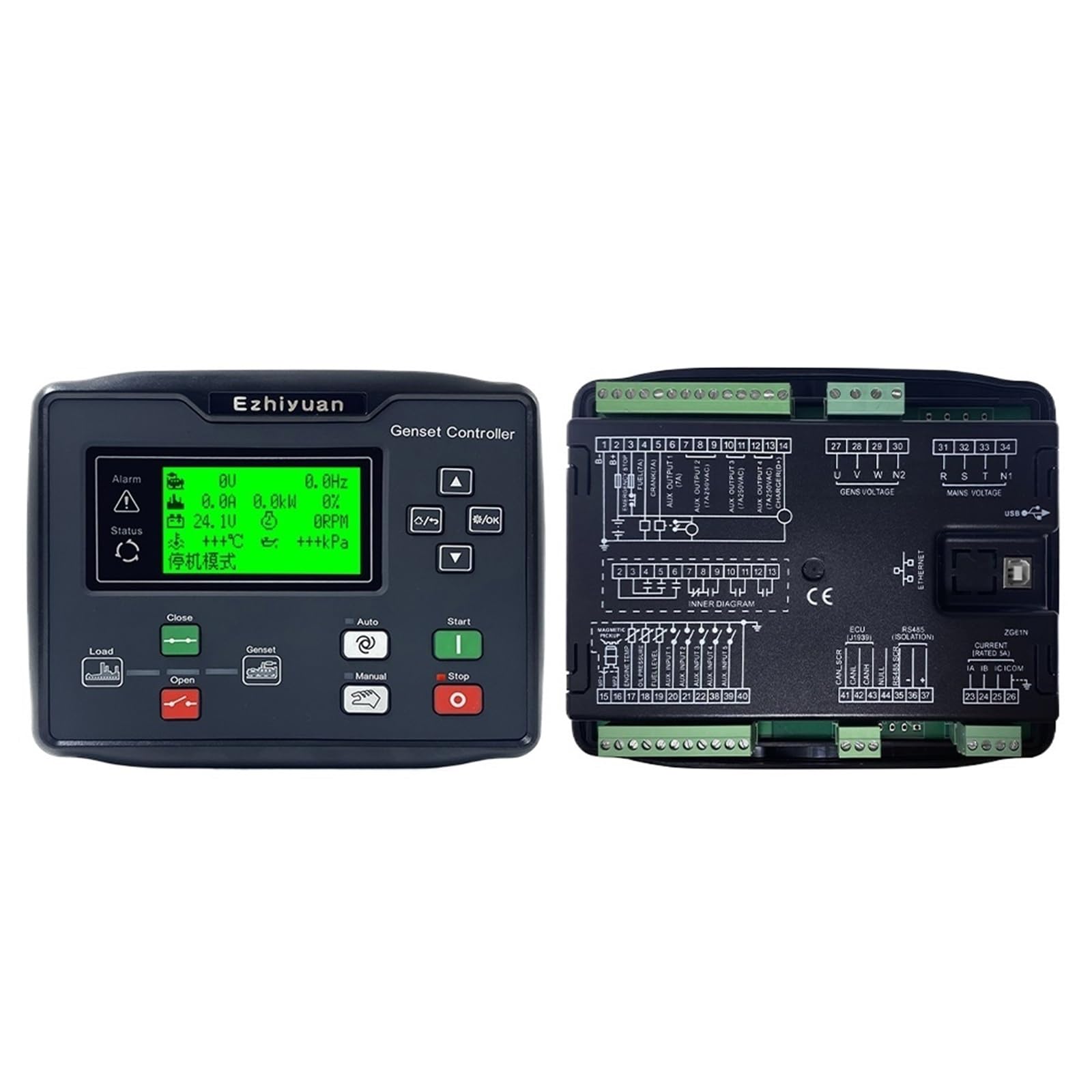 ZXAOMMBEA HGM6110CAN Diesel Generator Controller AMF Auto Start Stop Control Module Panel Parts With R485 With CAN