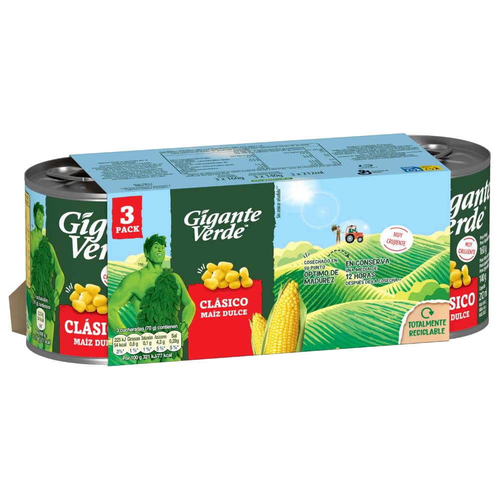 Gigante Verde - Tripack Lata De Maíz Dulce Clásico 3 x 160 g