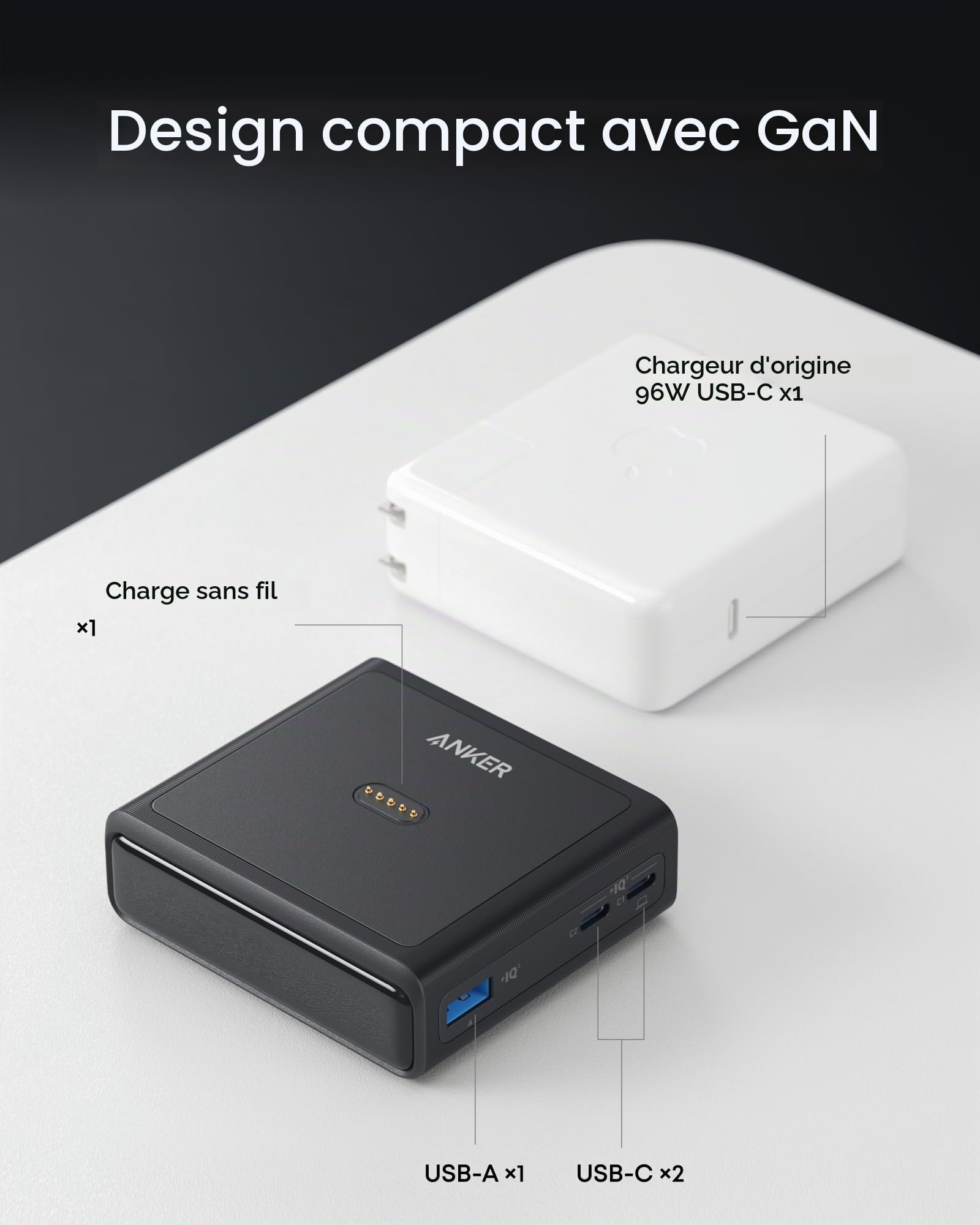 Anker Bundle Prime Batterie Externe 20000mAh 200W 3 Ports + Station de Charge 100W 4 Ports, Affichage Numérique Intelligent, Ensemble Complet, pour iPhone 17 16, MacBook Pro/Air, Samsung Galaxy, AirPo