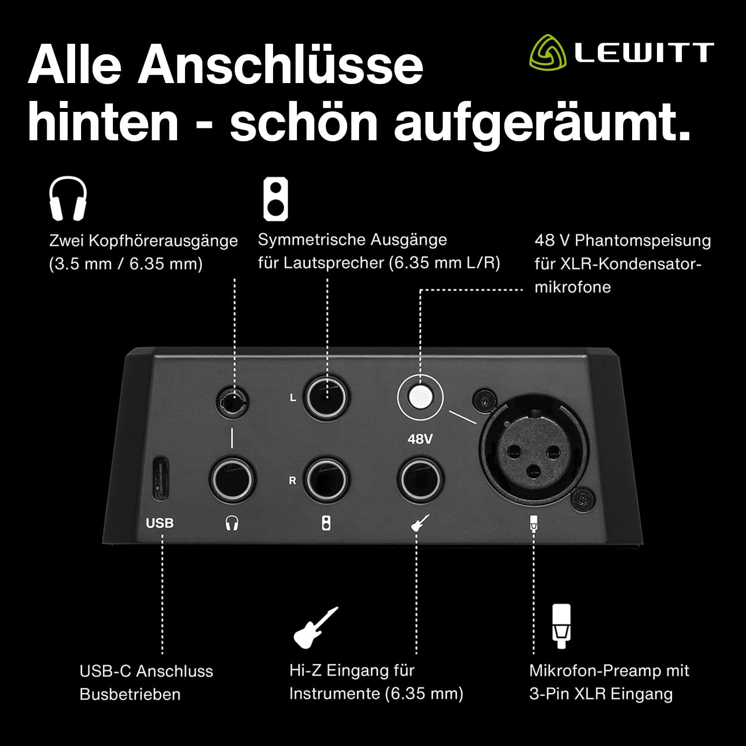 CONNECT 2 - Das benutzerfreundlichste Audio-Interface mit XLR- und Hi-Z-Eingang - Sensationeller Sound mit nur wenigen Klicks - Autosetup, Clipguard, Compressor, Denoiser - 3 Preamp-Sounds