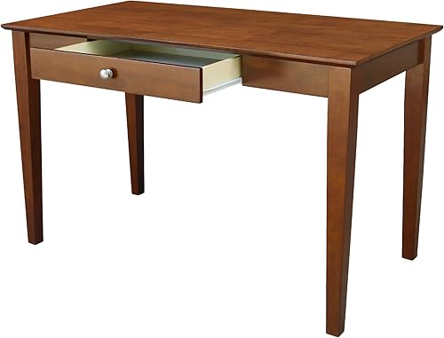 Miniatura 8 de IC International Concepts, Escritorio con cajón, madera maciza, parawood real, 48 pulgadas de ancho x 26 pulgadas de profundidad x 30 pulgadas de