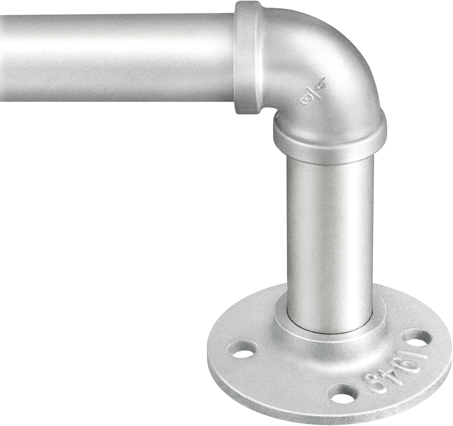 Zeerobee Curtain Rods for Windows 32 to 48, 1 Inch Industrial Wrap Around Curtain Rod, Indoor/Outdoor Room Divider Adjustable Drapery Pole, 32"-48", Silver 32" to 48" Silver