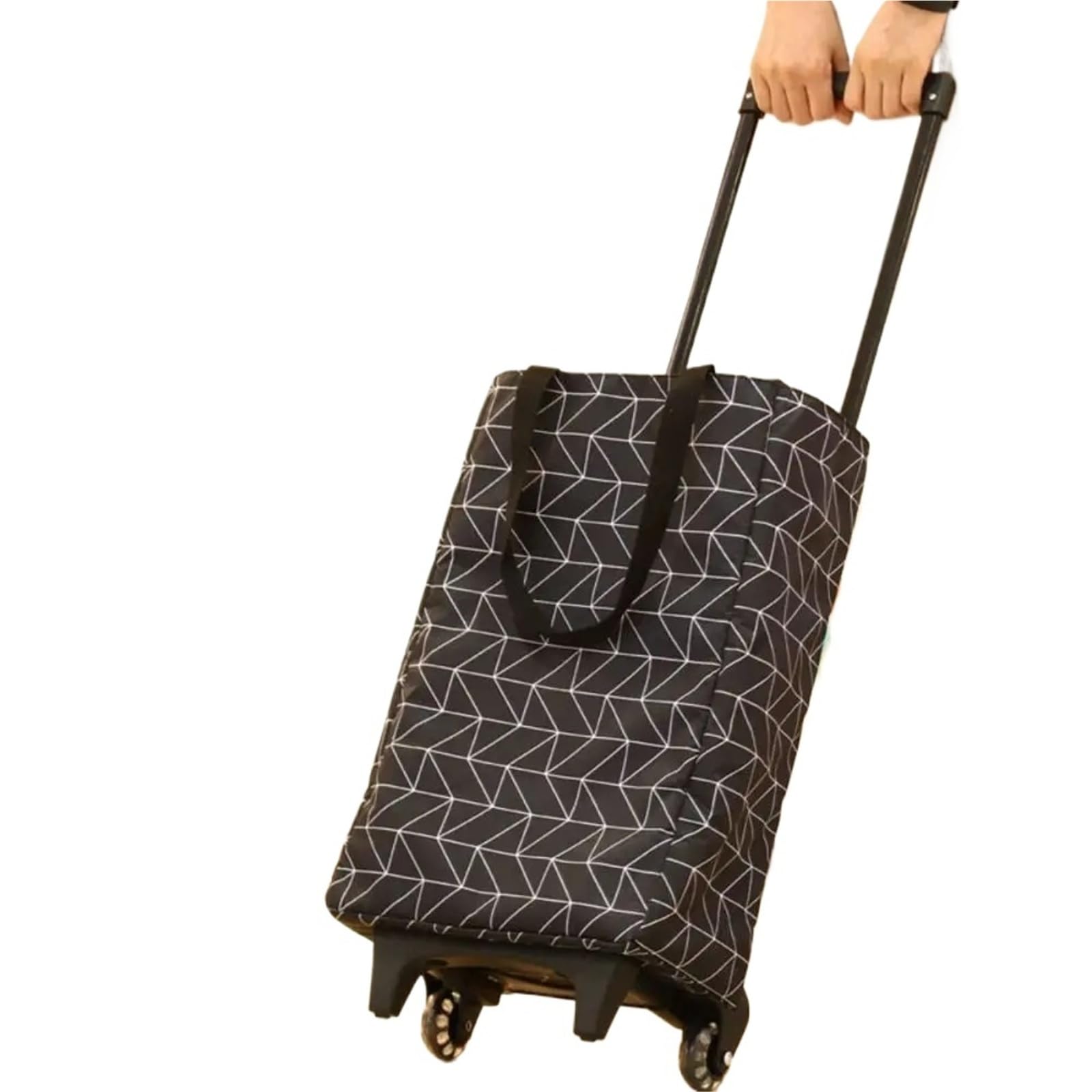 Bolsa De La Compra Plegable con Ruedas Carro de la Compra Plegable del Bolso de la Carretilla con Las Ruedas Que doblan los Bolsos Reutilizables del ultramarinos(4-with Buckle)