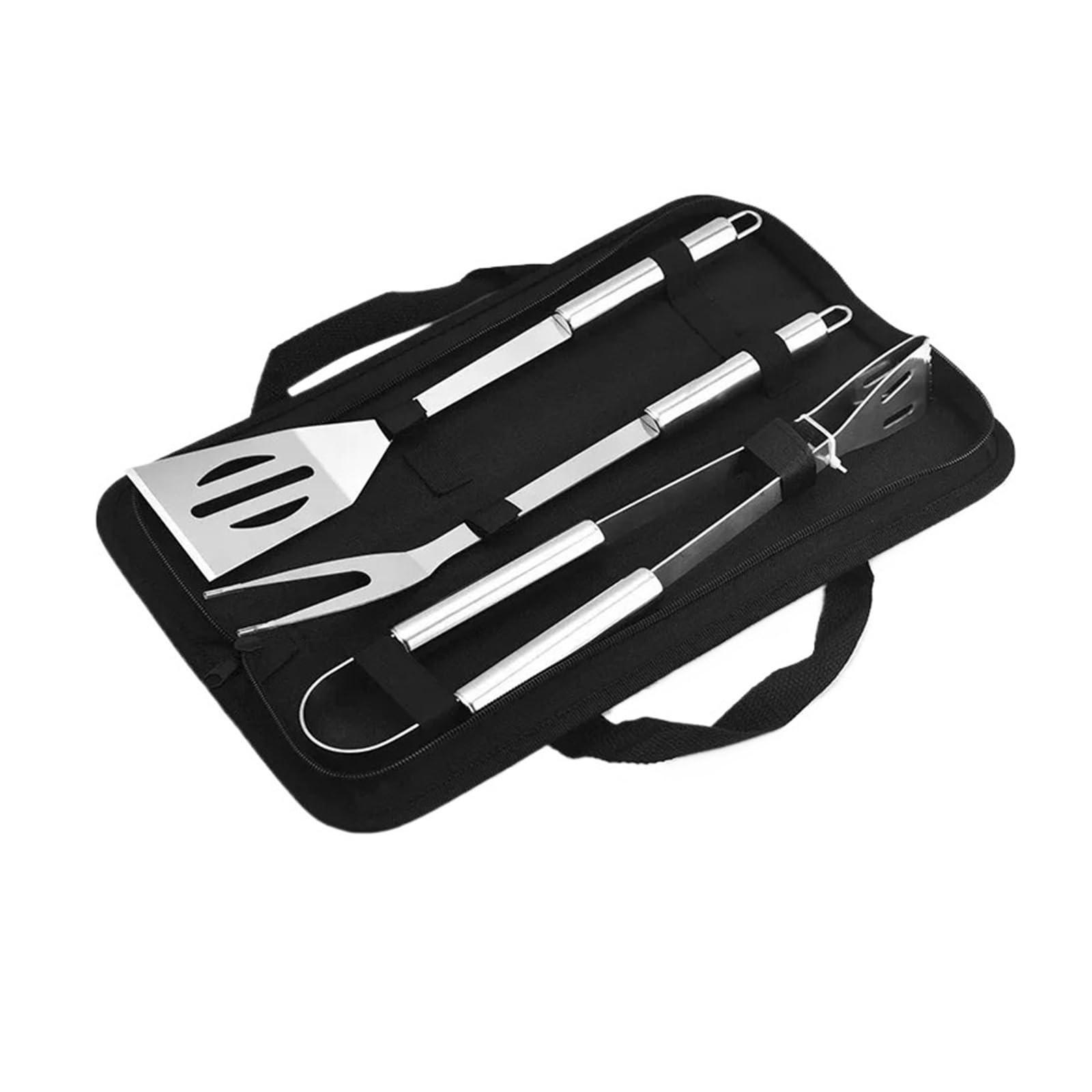 Ensemble combiné d'outils de Barbecue en Acier Inoxydable, for la Maison et l'extérieur, Sac BBQ, Outils d'emballage, Cuisine(3Pcs Set)