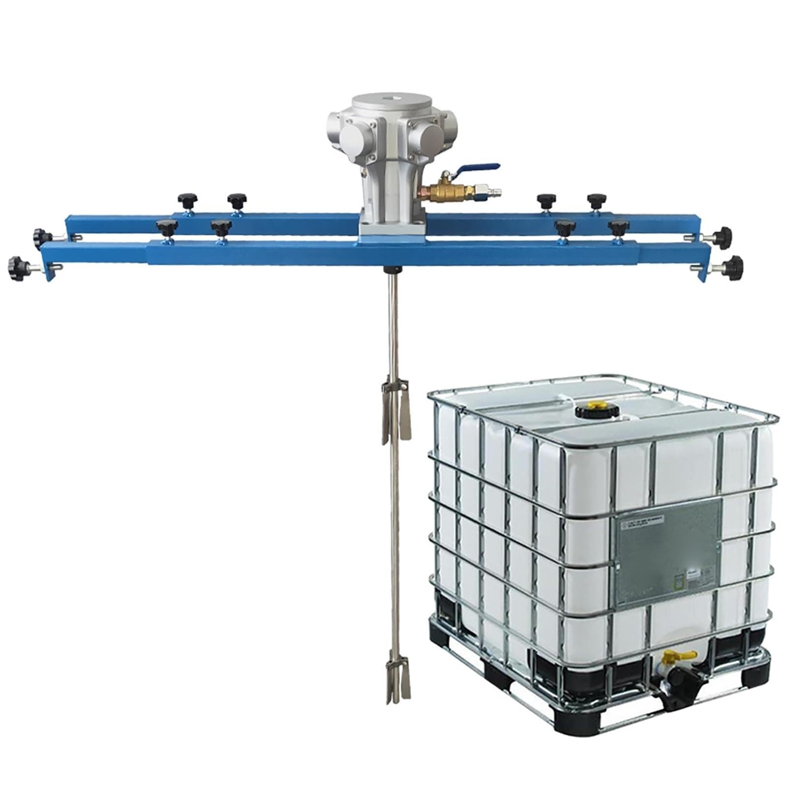 SBCGFY Pneumatic Paint Mixer For 265 Gallon Ibc, Air Agitator With Bracket, Folding Propeller For Efficient Paint Stirring And Mixing Tool For Ibc Ton Barrels