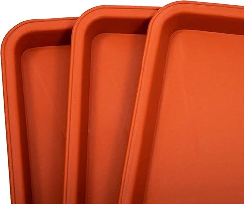 Miniatura 4 de Farmlyn Creek Paquete de 8 bandejas de plástico grandes para riego de plantas, bandejas rectangulares para interiores, exteriores, suministros de