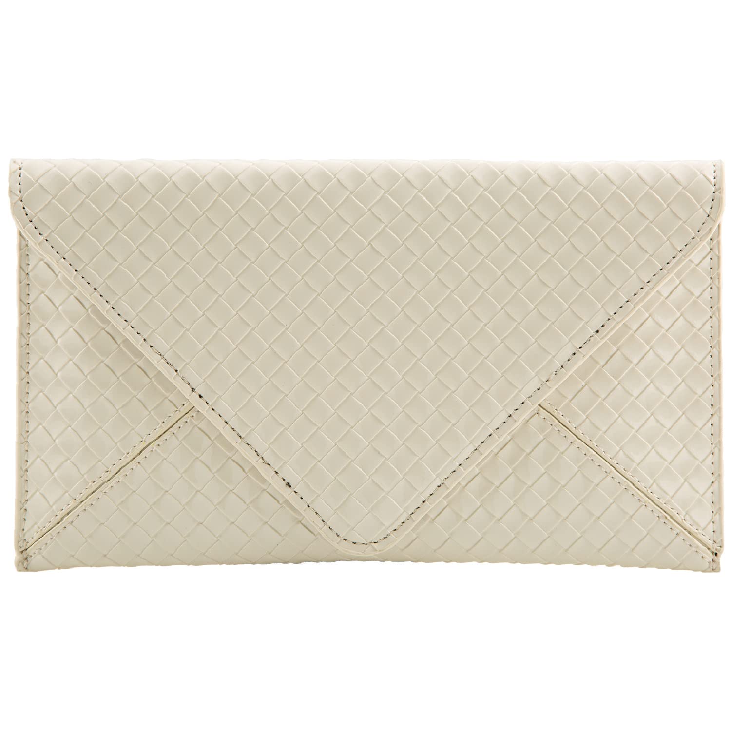 JNB Faux Patent Leather Glossy Envelope Clutch