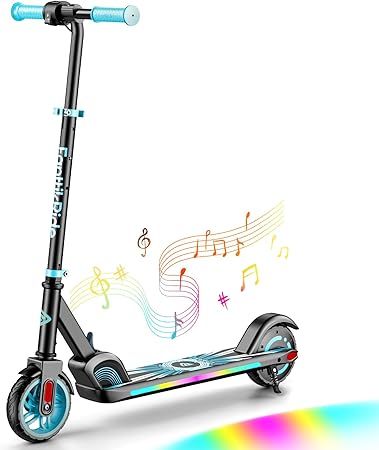 FanttikRide C9 Apex Electric Scooter for Kids 8-12, Adjustable Handlebar Height for Riders 3.9-5.2 ft, 132 lbs, Up to 40 mins Continuous Time, 3 Speed Mode 5/8/10 MPH, Bluetooth Music Speaker