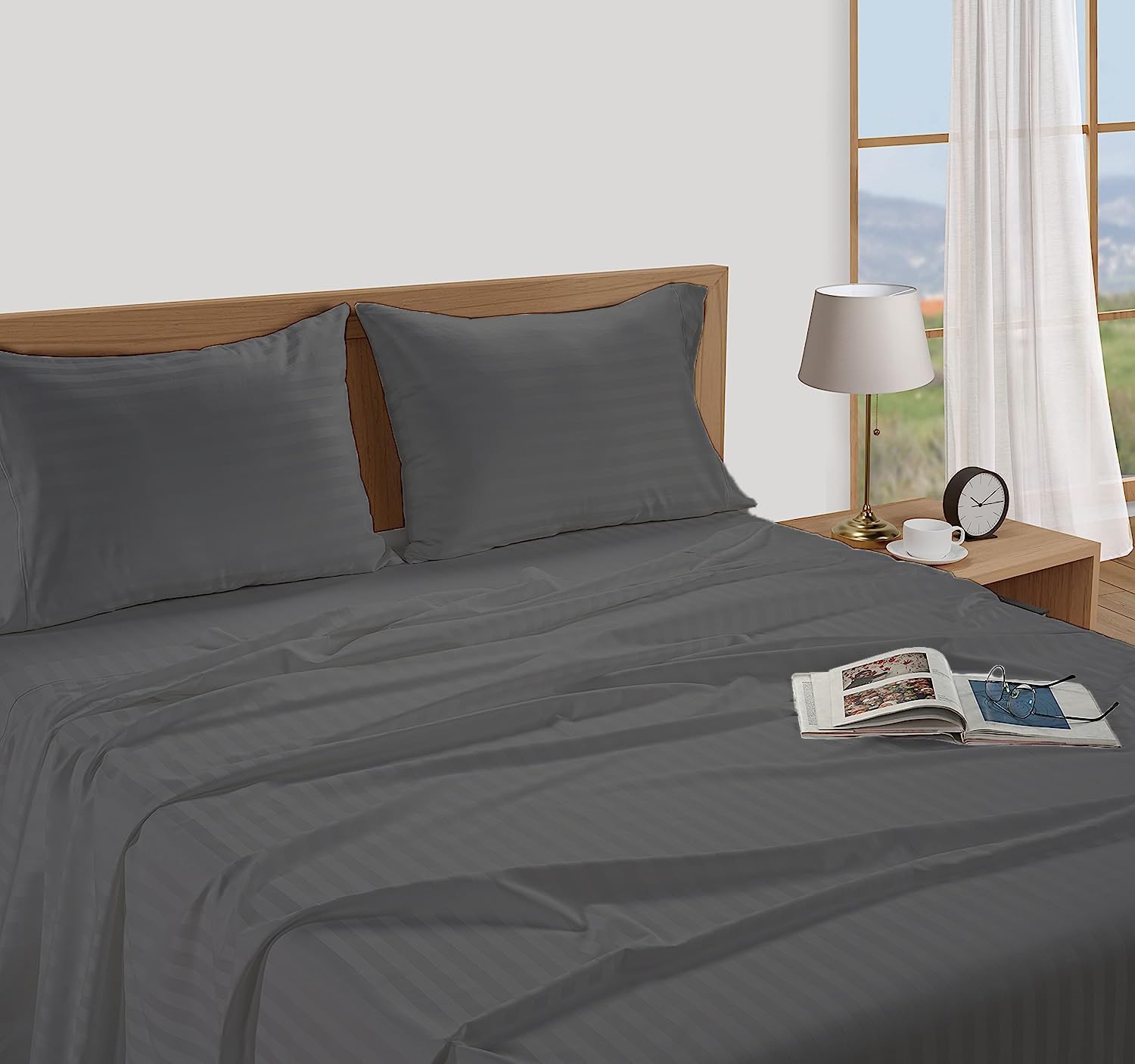 King Pillow Covers - Premium Cotton Stripes -7