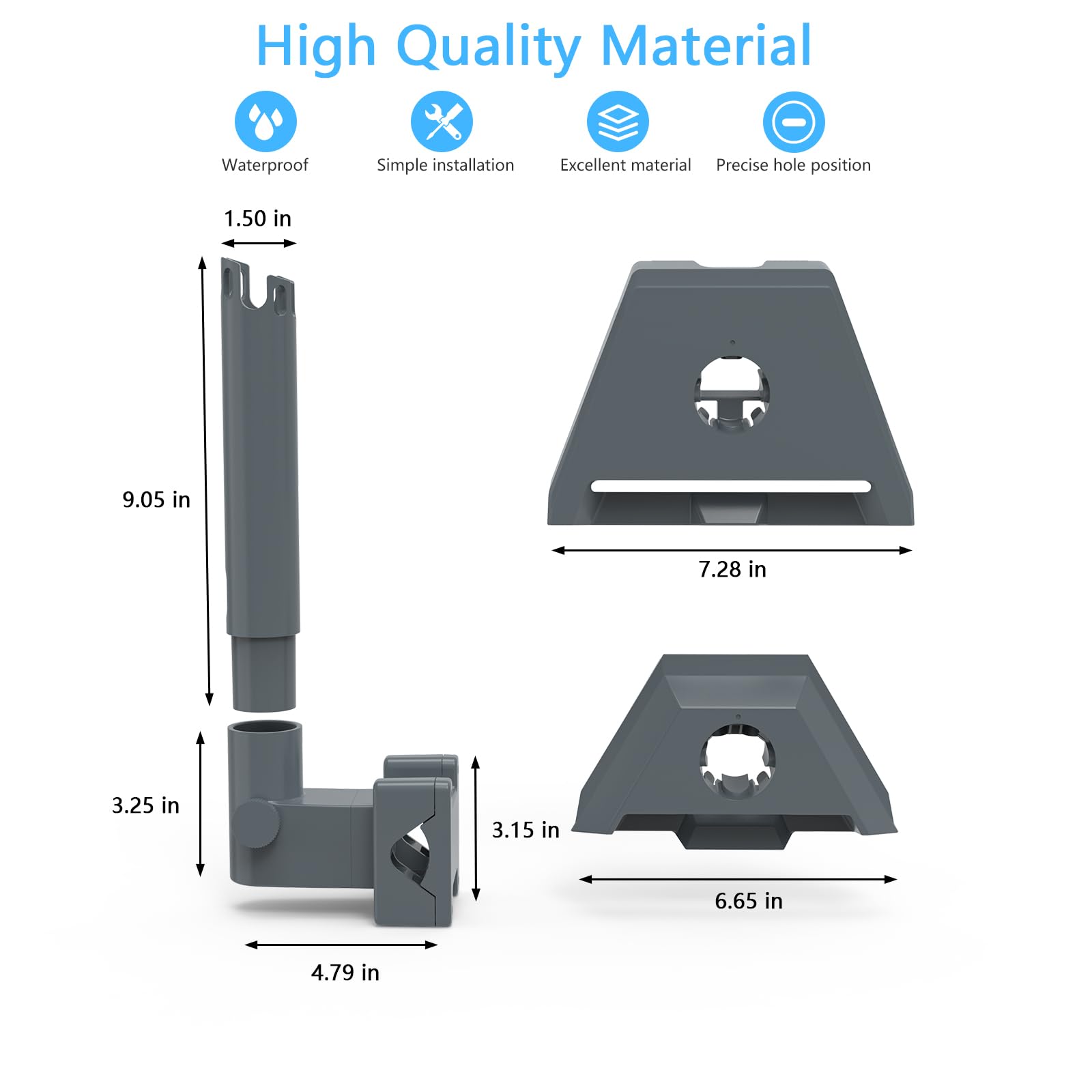 Starlink Mini-statiefadapter, robuuste aluminium houder met 1/4-20 & 3/8-16 schroefdraad, compatibel met Starlink mini-buisadapter