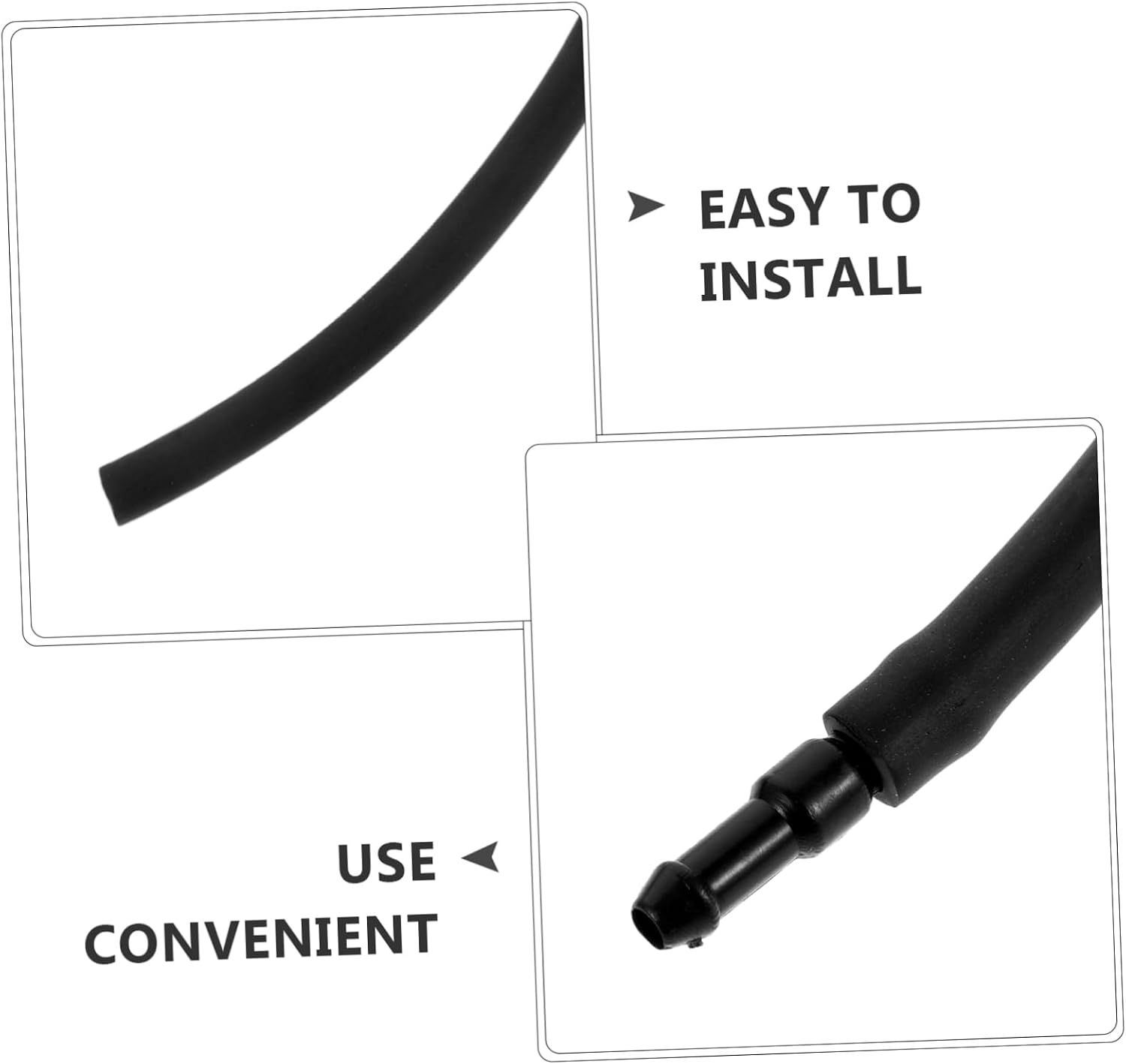Luxshiny Auto Windshield Washer Hose Adapter Kit Quick Replacement Leakproof Connectors Enhance Car Aesthetics