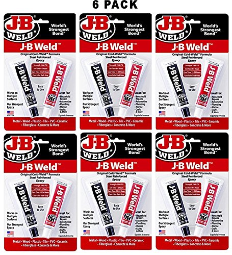 J-B Weld 8265S Original Steel Reinforced Epoxy Twin Pack - 2 oz (Pack of 6)