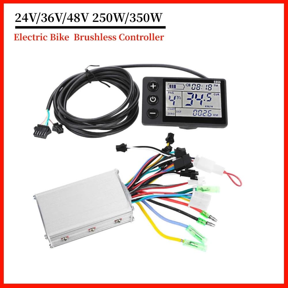 Centralina Monopattino Elettrico Controller for bici elettrica 24V/36V/48V 250W/350W Controller for scooter elettrico for bici elettrica con pannello display Brushless Motor Controller(36V-48V)