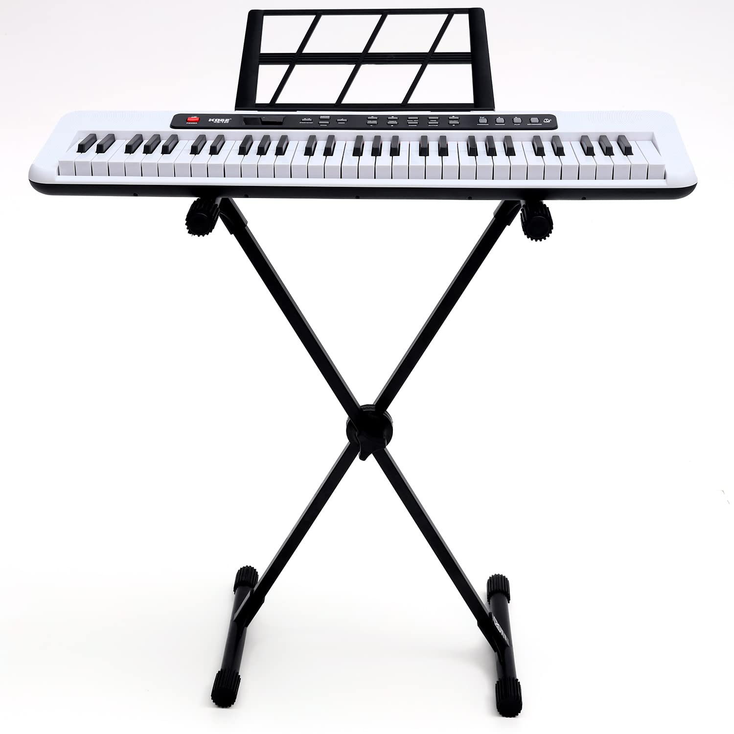 Kit Teclado Musical Kobe KB-150 WH Branco 5/8 61 Teclas Com