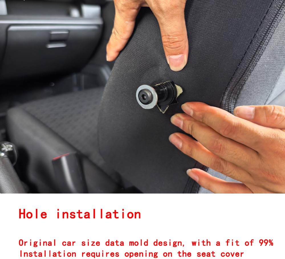 2PCS Car Front Seat Armrest for Suzuki Jimny 2-Door 4-Door 2019-2025 Black Armrest Ajustable Seat Arm Rest,Installation requires opening holes on the side of the original seat
