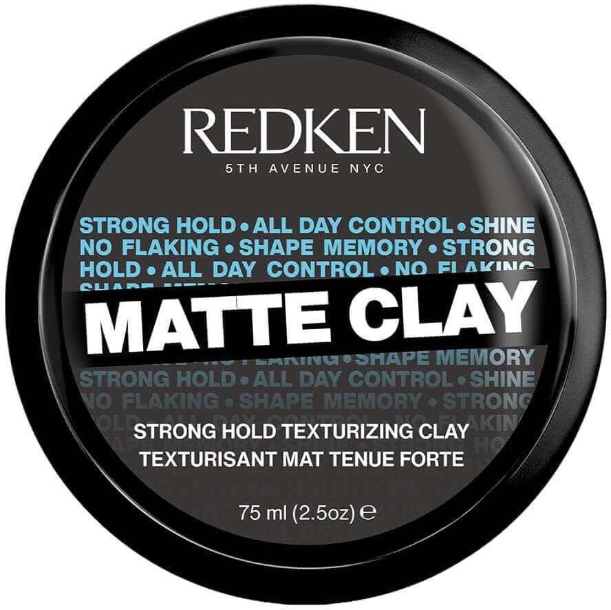 REDKEN Matte Clay, Styling Clay for a Flexible Bed-Head Hold, For Men and Women, Color-Safe Formula with UV Filters, 50 ml