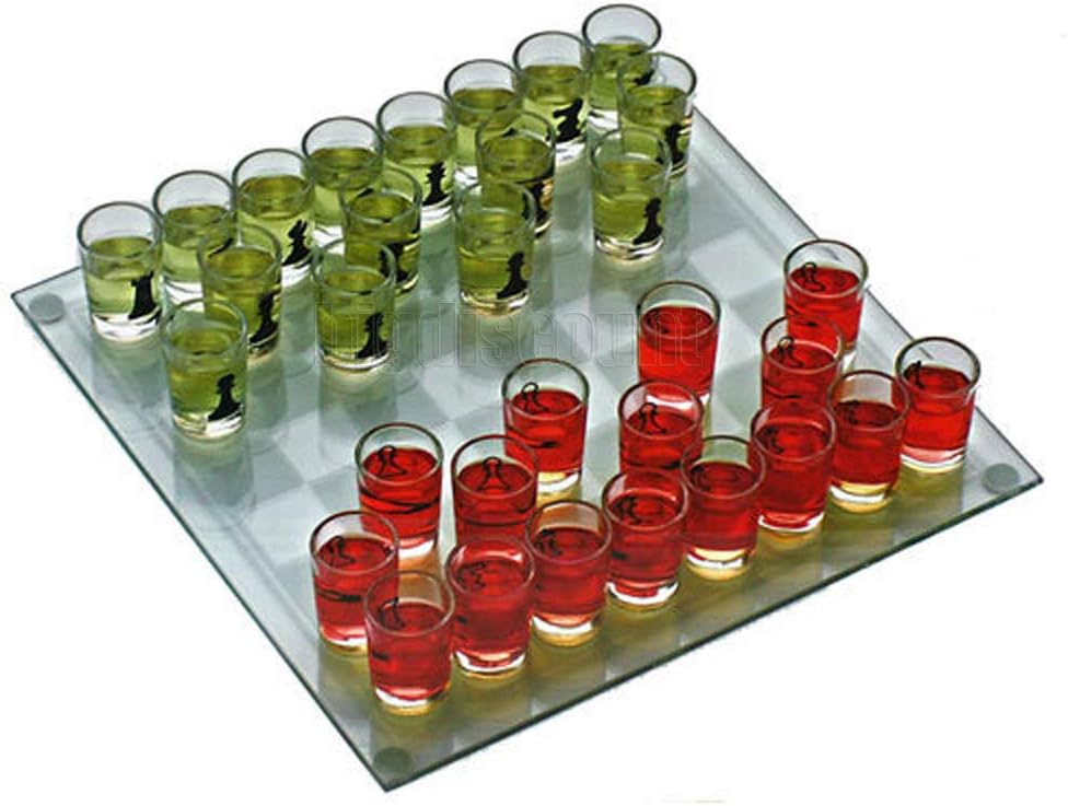 CHH Drinking Shot Glass Chess Set Home & Kitchen