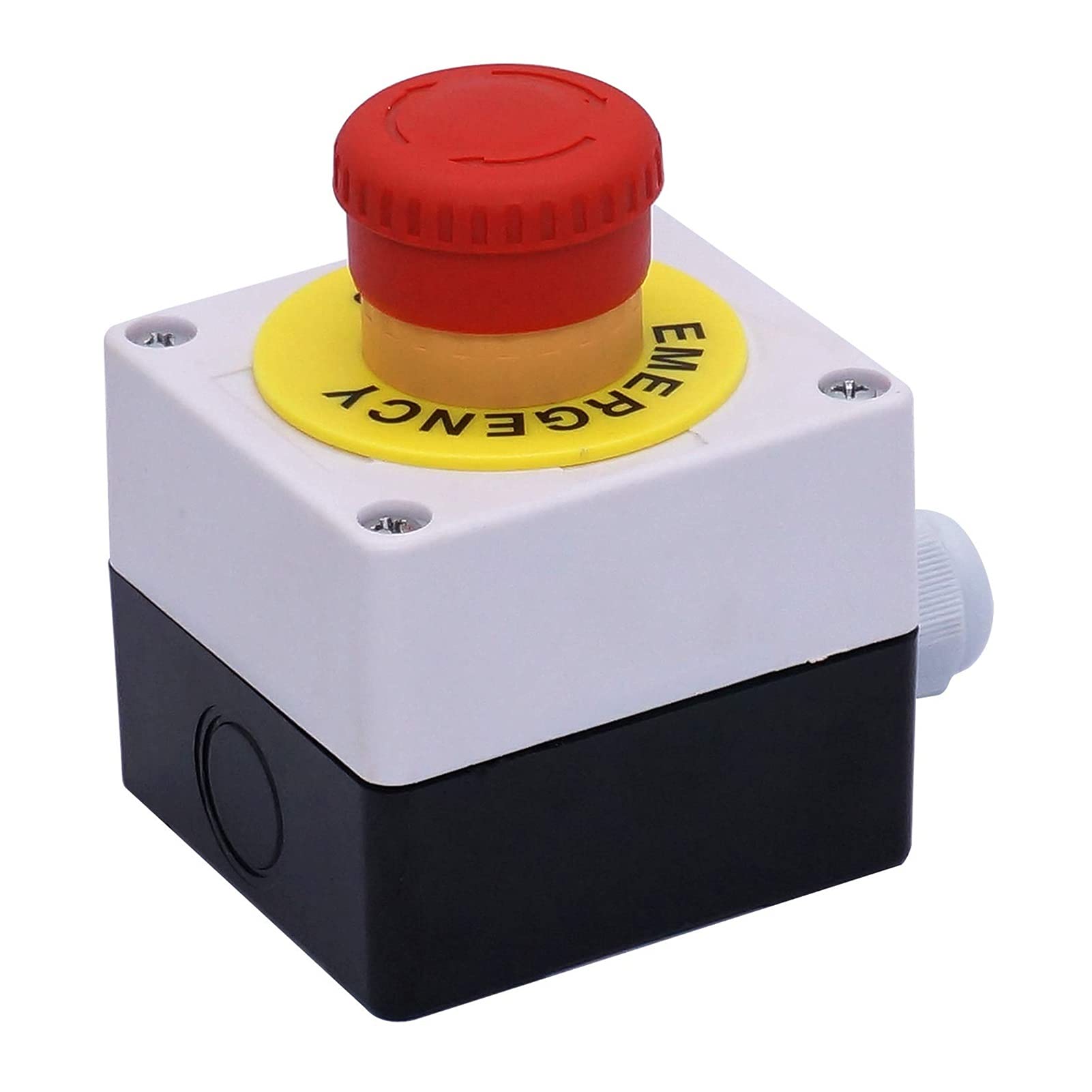 ONECM 22 mm 2 NC Red Sign Seta interruptor de emergencia botón de parada de emergencia 10 A 600 V caja de interruptor de parada