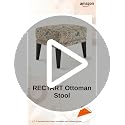 Image of RECTART Ottoman Stool for Living Room | Pouffes for Sitting Printed Ottoman | Foot Rest Ottoman stools with 4 Wooden Legs (Standard, Calico)