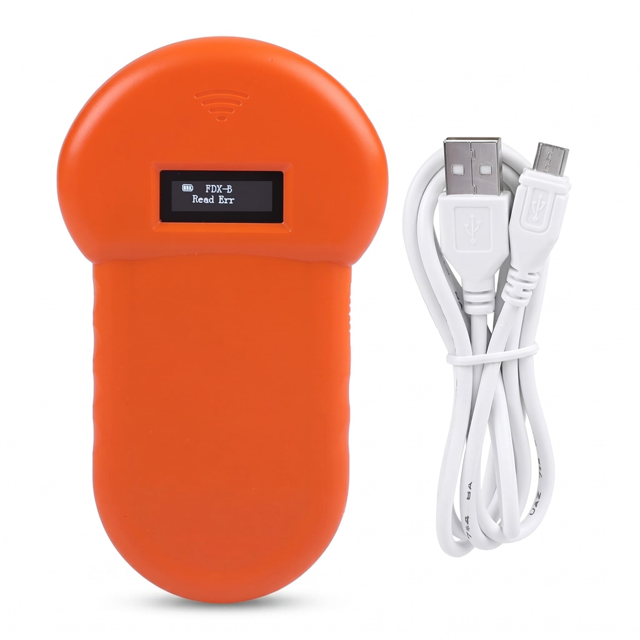 Lector de identificación animal, lector RFID para mascotas de Bewinner pantalla LCD, cumple con el estándar ISO 11784/85, lector USB RFID incorporado