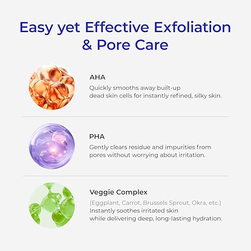 Miniatura 6 de DEWYCEL Salady Pad  Almohadillas de tóner facial de doble textura para exfoliación cuidado de poros con ácido láctico AHA y ácido salicílico BHA