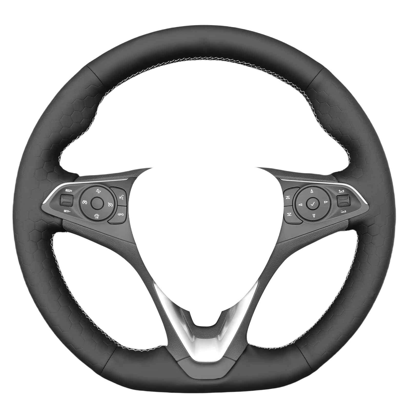MEWANT Funda de Volante a Medida para Coser Opel Astra | volante compatible con Opel Astra (K) / Combo / Corsa (E|F) / Grandland X / Insignia (CT) B Transpirable Duradero