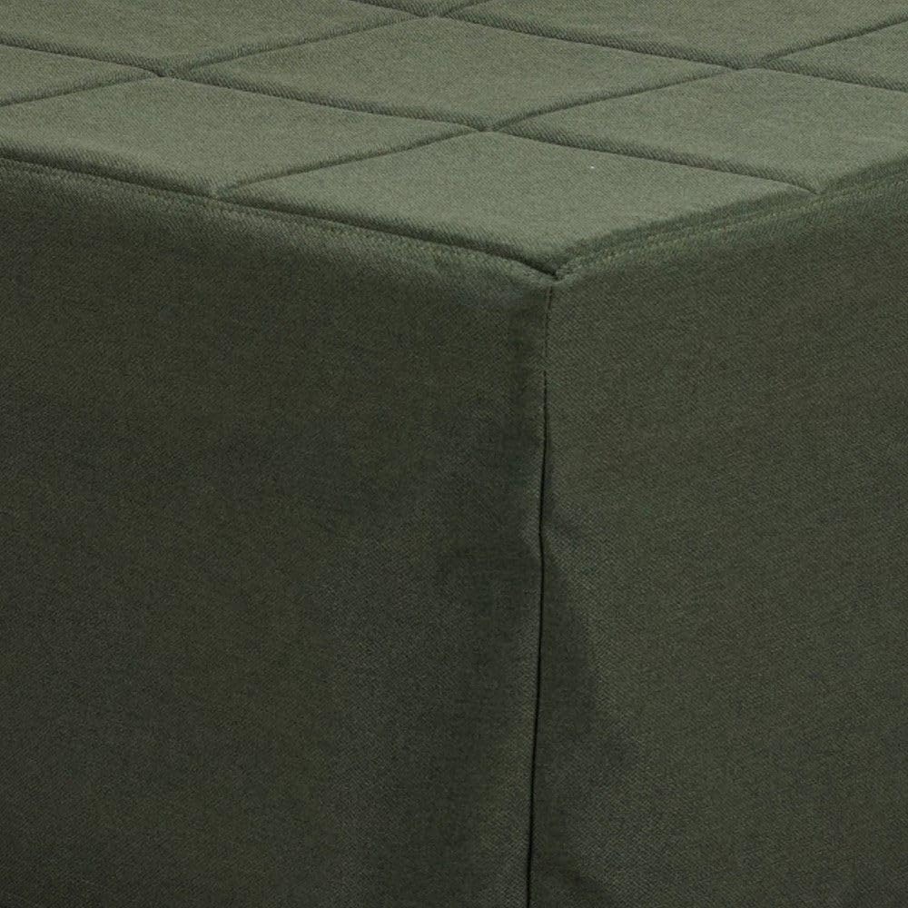 Pouf Letto Singolo Pieghevole Vega Tessuto Colore Verde Scuro