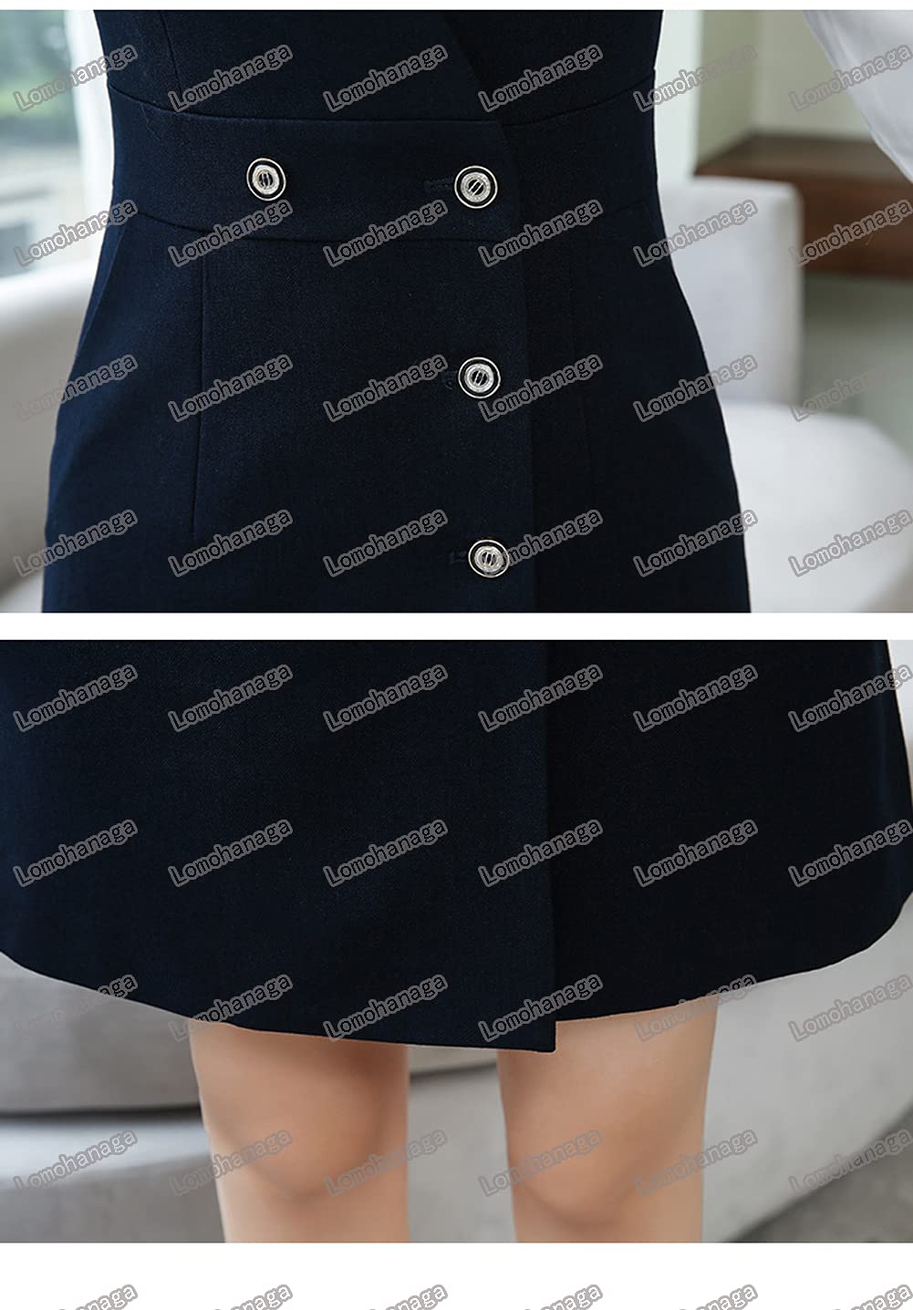 Amazon.co.jp: [INEOUT] ロモハナガ ベスト ワンピース 事務服 