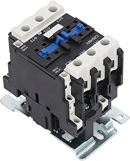 Contactor AC Contactor 65 Amp High Sensitivity Large Carrying Capacity Coil Electronic Starter Contactor High Electrical Conductivity for Distribution Industrial Electrics