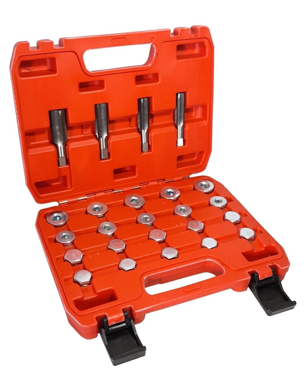 topolenashop Kit Riparazione Filettatura Tappo Coppa Olio Auto, 64 Pezzi, Tappi e Rondelle Inclusi
