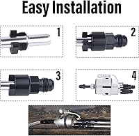 Vista 6 de Adaptador de púas de manguera 8AN Flare a 3/8, conector EFI hembra de desconexión rápida, conector de púas a presión de línea de combustible