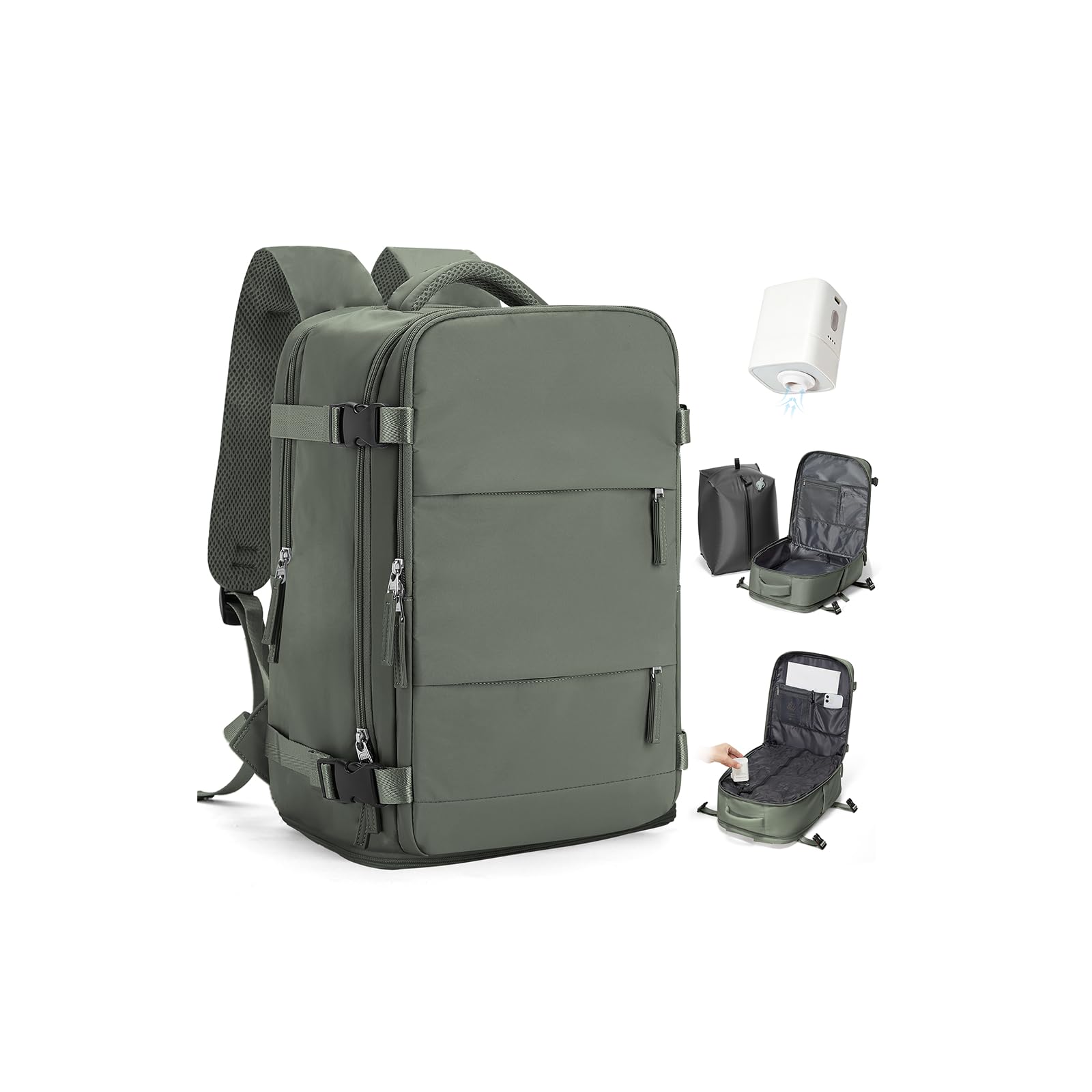 SZSYCN Zaino da Viaggio con Sottovuoto Ryanair 40x30x20 Sottovuoto con Pompa Borse da Cabina per Ryanair 40x20x25 Bagaglio a Mano Easyjet 45x36x20 Zaino Casual Borsa per Computer Portatile