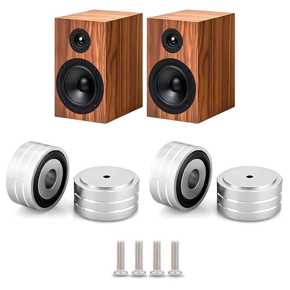 Tertullus 4 piedini HiFi in alluminio 40 mm × 20 mm Silver ammortizzatore vibrazioni per giradischi subwoofer