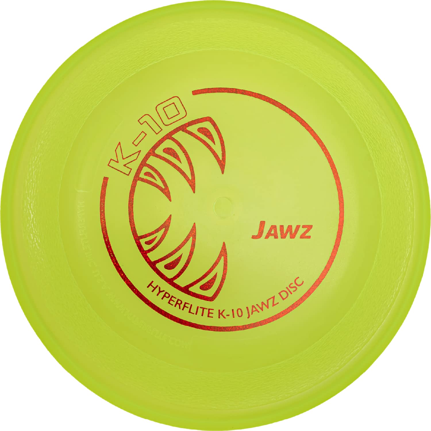 HyperfliteK10 Jawz X-Flash Dog Frisbee Anti-Shine Yellow