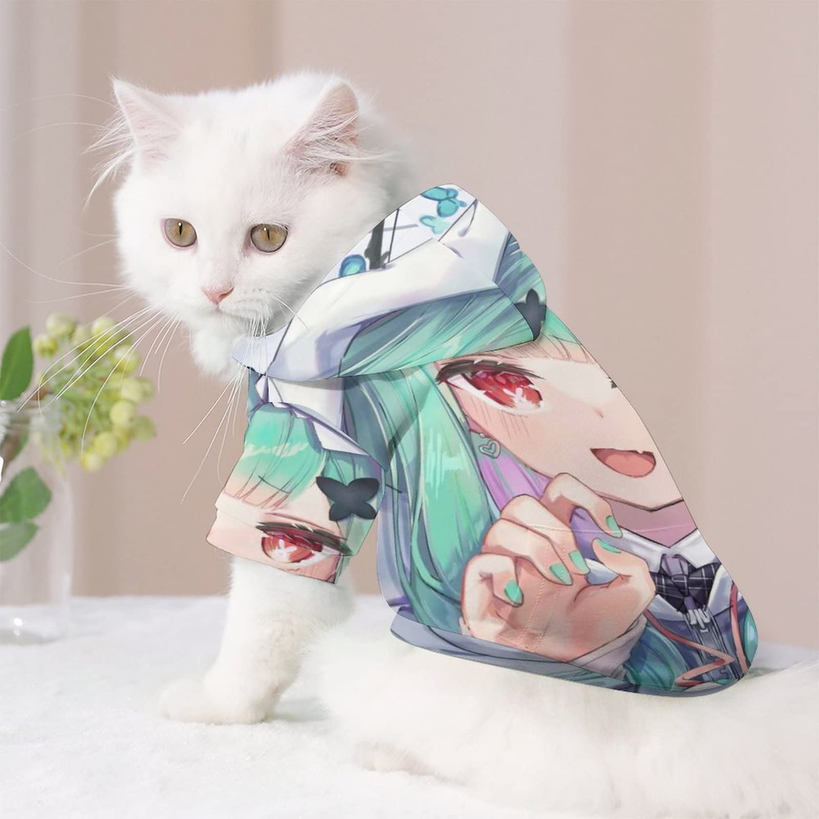 Amazon | ペット服 うるは VTuber 犬服 パーカー 帽子付き 猫の服 秋冬