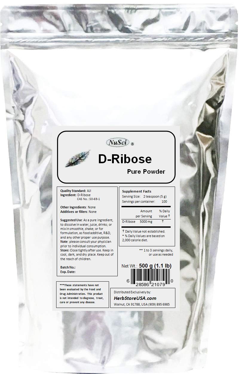 D-Ribose Pure Powder AJI92 Quality Standard (500 Grams (1.1 lb))