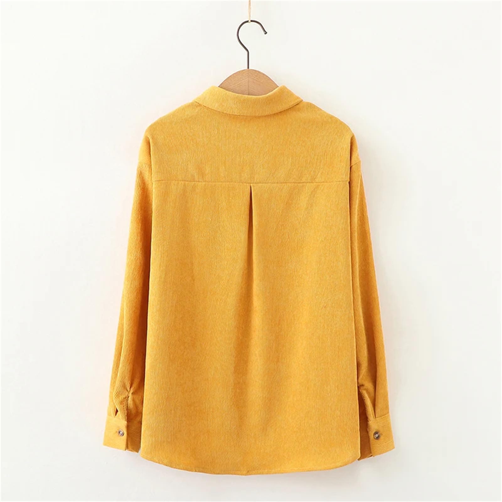 Camicia da donna a maniche lunghe in velluto a coste primaverile camicette da donna eleganti casual allentate abbottonate camicie top