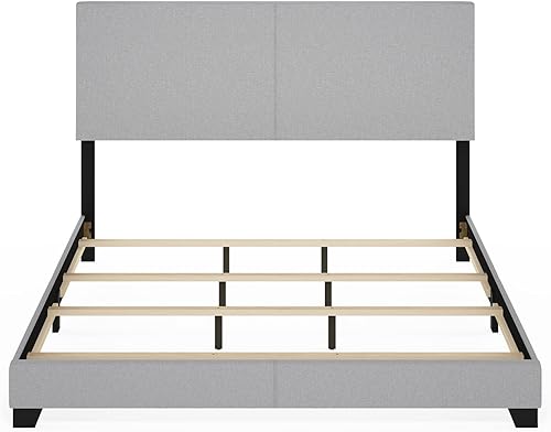 Miniatura 104 de Furinno Pessac - Marco de cama tapizado, piel sintética blanca, tamaño individual XL Blanco,Negro -,Glacier,Negro (plain