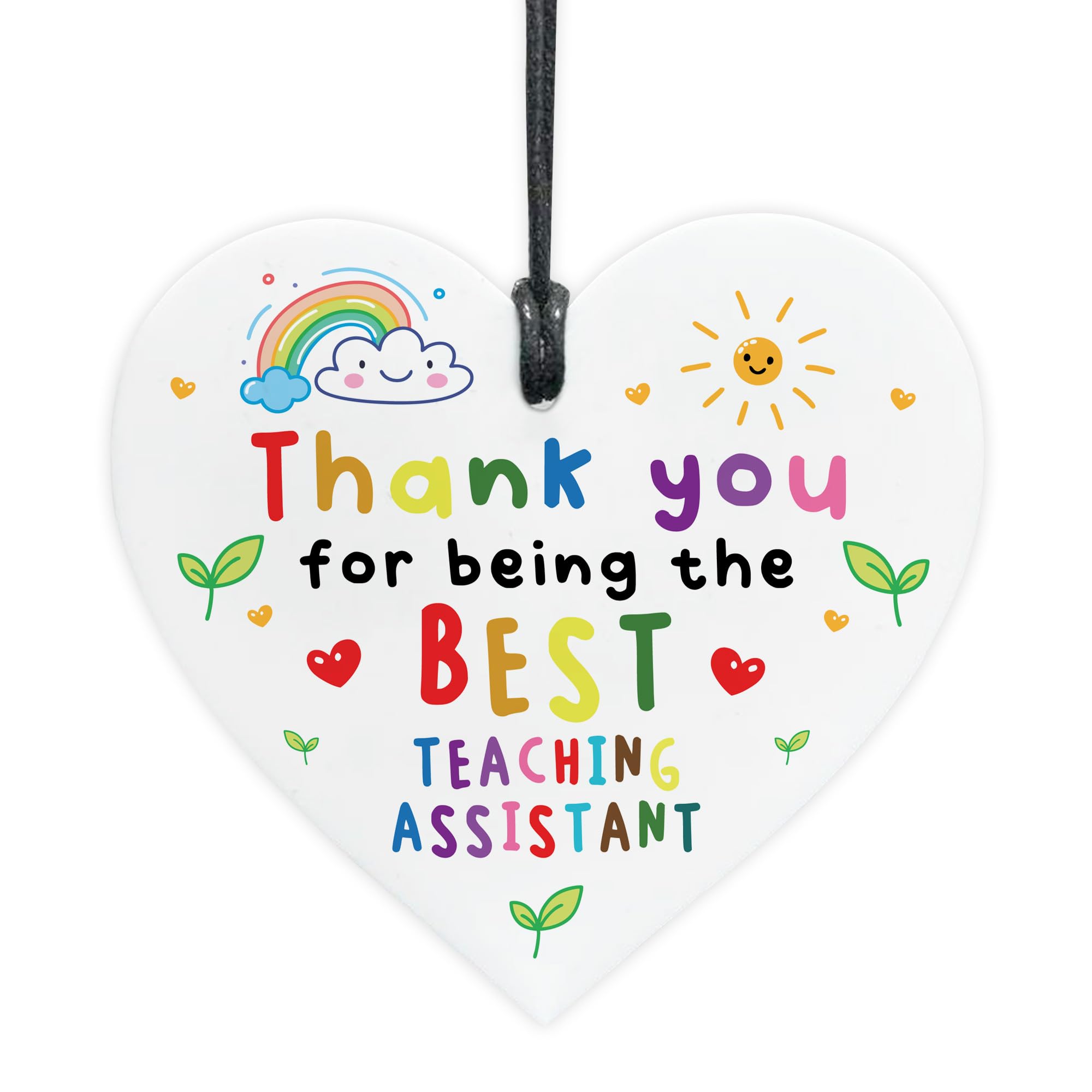 Red Ocean Gift For BEST TEACHING ASSISTANT Gift For Him Her Teaching Assistant Plaque From Student Kids Leaving School Nursery Appreciation Best TA Keepsake