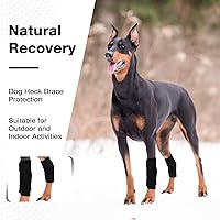 Vista 5 de ROZKITCH Protector de patas de perro para articulación trasera de corvejón o rodilla de pierna delantera, 1 par de mangas de compresión de piernas