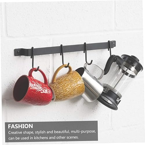 Miniatura 9 de Soporte de hierro forjado con ganchos para almacenamiento de utensilios para organizar tazas y utensilios de cocina, 1 unidad