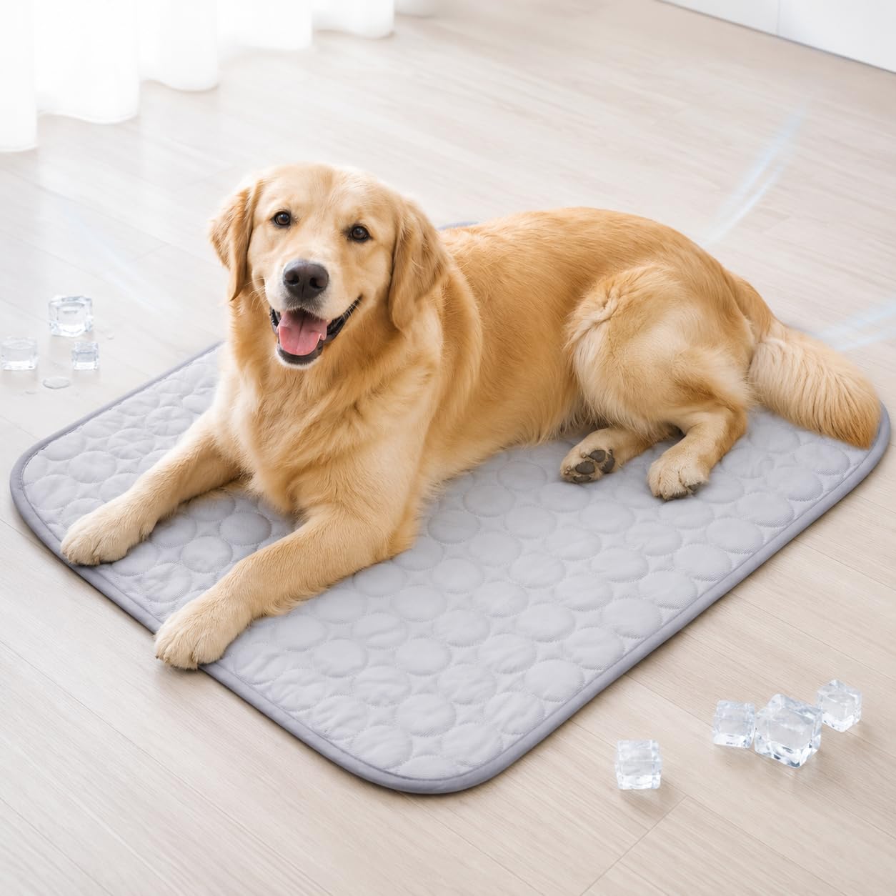Pealeaf Dog Cooling Mat, Gel Free Pet Cooling Mat for Dogs and Cats, Washable Foldable Cool Mat for Crate Sofa Car Indoor Outdoor Summer Use (#A,40 * 50cm)